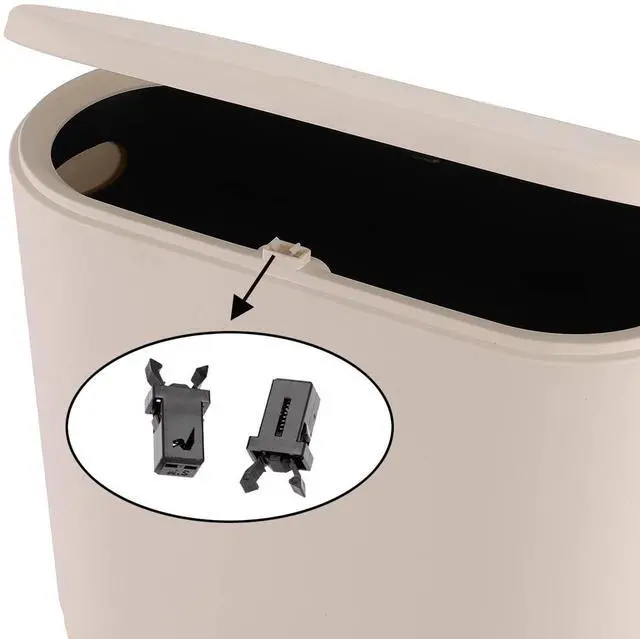 Alt view image 2 of 5 - Trash Can Plastic Lock, Black, 5pcs