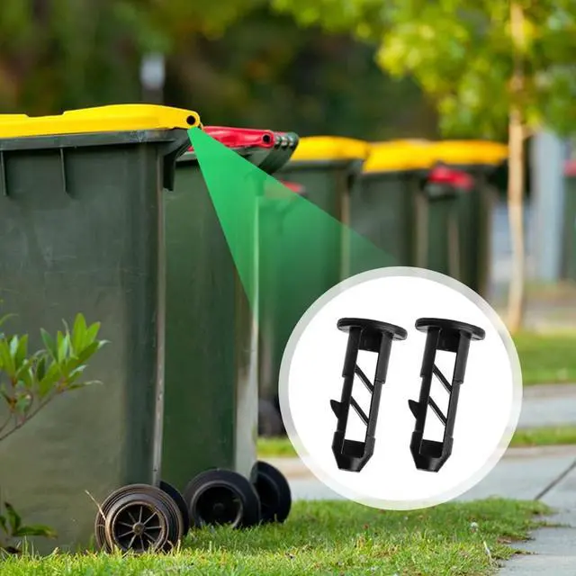 Alt view image 5 of 7 - 6PCS Wheelie Bin Lid Hinge Pins, Plastic Trash Can Lid Connecting Pins for Yard and Outdoor 50/80/100/120/240L Household and Commercial Wheelie Trash Bins, 2.56x1.3x0.79inch