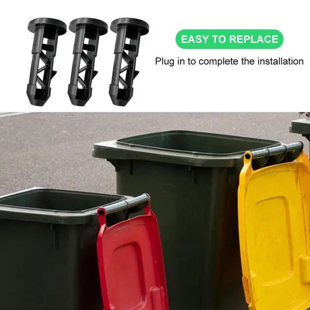 Alt view image 3 of 7 - 6PCS Wheelie Bin Lid Hinge Pins, Plastic Trash Can Lid Connecting Pins for Yard and Outdoor 50/80/100/120/240L Household and Commercial Wheelie Trash Bins, 2.56x1.3x0.79inch