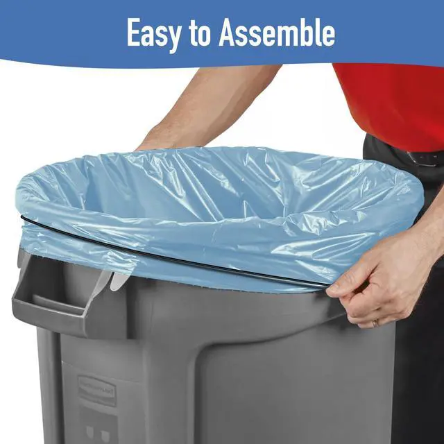 Alt view image 5 of 7 - Garbage Can Rubber Bands, Heavy-Duty Garbage Bag Holder for 32-55 Gallon Bins, Large Trash Can Rubber Bands with High Elasticity, Band to Hold Trash Bags in Place, Set of 3 in Black, Blue, Green