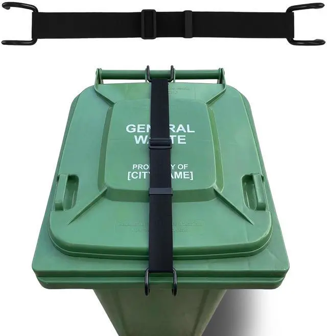 Main image of Heavy Duty Bear & Raccoon Proof Trash Can Lock - Metal Hook