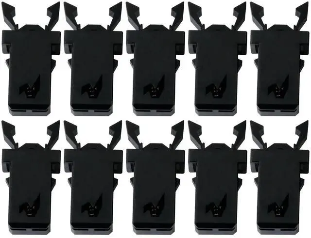Main image of 10PCS Black Trash Can Lock Replacement Kit Spring Press Buckle Touch Top Can Button Plastic Repair Clip Push Switch Self Locking Tissue Box Door Buckle