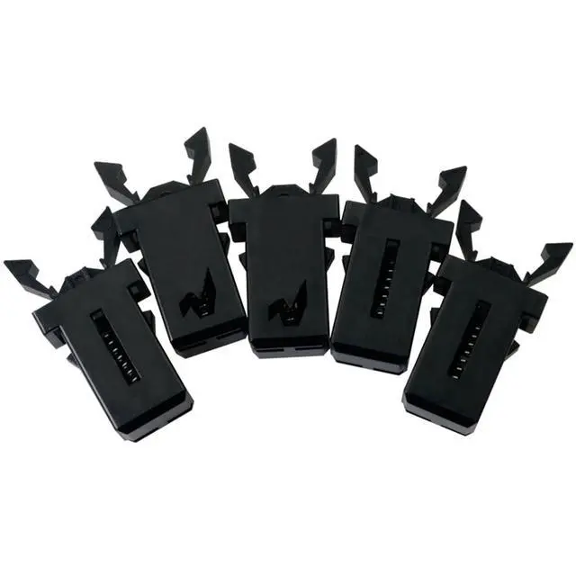 Alt view image 6 of 7 - 10PCS Black Trash Can Lock Replacement Kit Spring Press Buckle Touch Top Can Button Plastic Repair Clip Push Switch Self Locking Tissue Box Door Buckle