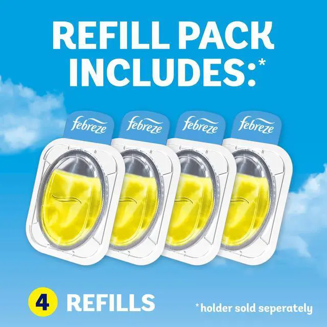 Alt view image 4 of 7 - Trash Odor Fighter, Trash Can Air Freshener, Stick-On Deodorizer for Garbage Cans, Diaper Pails, Works with Scented Trash Bags, Fresh Lemon Scent, 4 Refills (Holder Sold Separately)