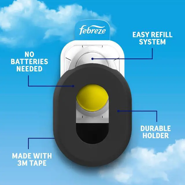 Alt view image 6 of 7 - Trash Odor Fighter, Trash Can Air Freshener, Stick-On Deodorizer for Garbage Cans, Diaper Pails, Works with Scented Trash Bags, Fresh Lemon Scent, 4 Refills (Holder Sold Separately)
