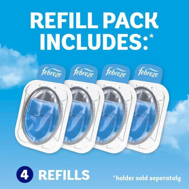 Alt view image 4 of 7 - Trash Odor Fighter, Trash Can Air Freshener, Stick-On Deodorizer for Garbage Cans, Diaper Pails, Works with Scented Trash Bags, Linen & Sky Scent, 4 Refills (Holder Sold Separately)