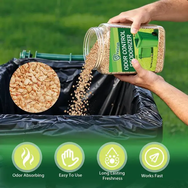Alt view image 3 of 7 - 1.49 lbs Outdoor Trash Can Deodorizer, Heavy Duty Garbage Can Odor Eliminator & Moisture Absorber for Outdoor Trash Cans, Recycling Bins & Waste Containers, Long Lasting Odor Control