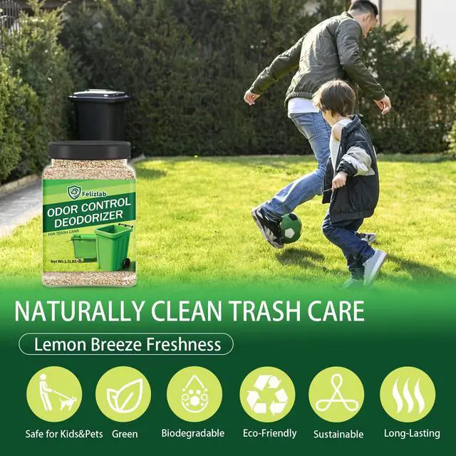 Alt view image 6 of 7 - 1.49 lbs Outdoor Trash Can Deodorizer, Heavy Duty Garbage Can Odor Eliminator & Moisture Absorber for Outdoor Trash Cans, Recycling Bins & Waste Containers, Long Lasting Odor Control