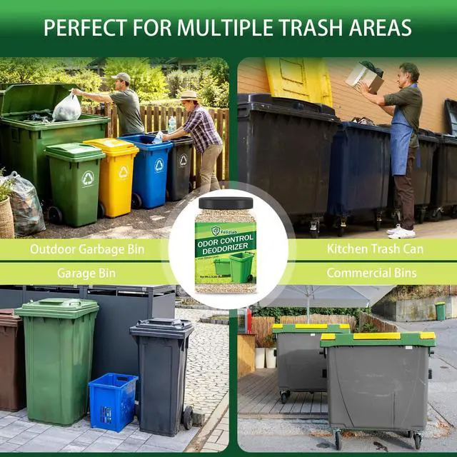 Alt view image 7 of 7 - 1.49 lbs Outdoor Trash Can Deodorizer, Heavy Duty Garbage Can Odor Eliminator & Moisture Absorber for Outdoor Trash Cans, Recycling Bins & Waste Containers, Long Lasting Odor Control