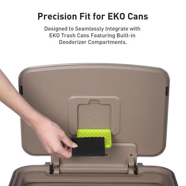 Alt view image 2 of 7 - Trash Can Odor Filter Refills for Trash Can and Compost Bin, Activated Charcoal Deodorizer, Strong Charcoal Odor Absorber, Pack of 4 Replacements