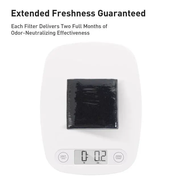 Alt view image 5 of 7 - Trash Can Odor Filter Refills for Trash Can and Compost Bin, Activated Charcoal Deodorizer, Strong Charcoal Odor Absorber, Pack of 4 Replacements