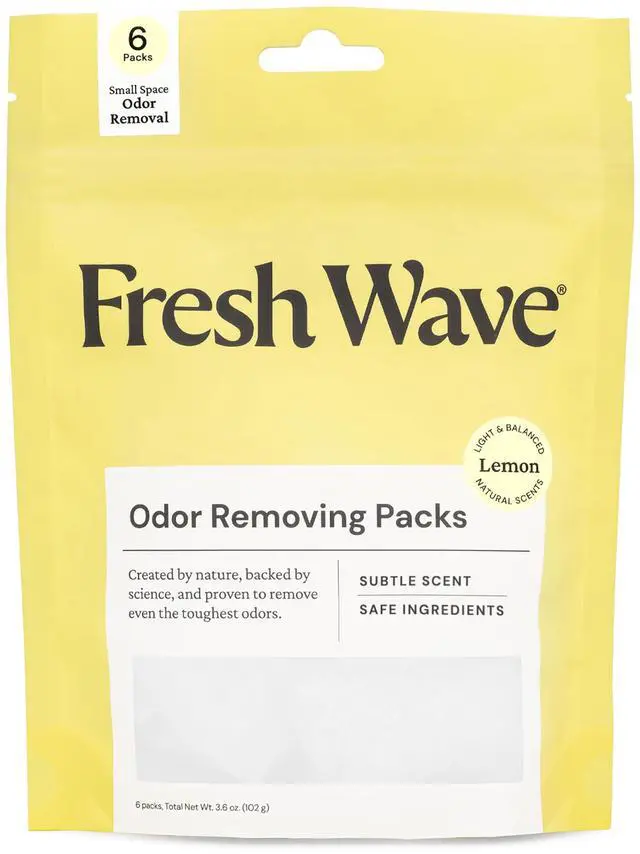 Main image of Lemon Odor Eliminating & Deodorizing Packs | Bag of 6 | Safer Odor Relief for Small Spaces | Natural Plant-Based Odor Eliminator | Odor Absorbers for Home