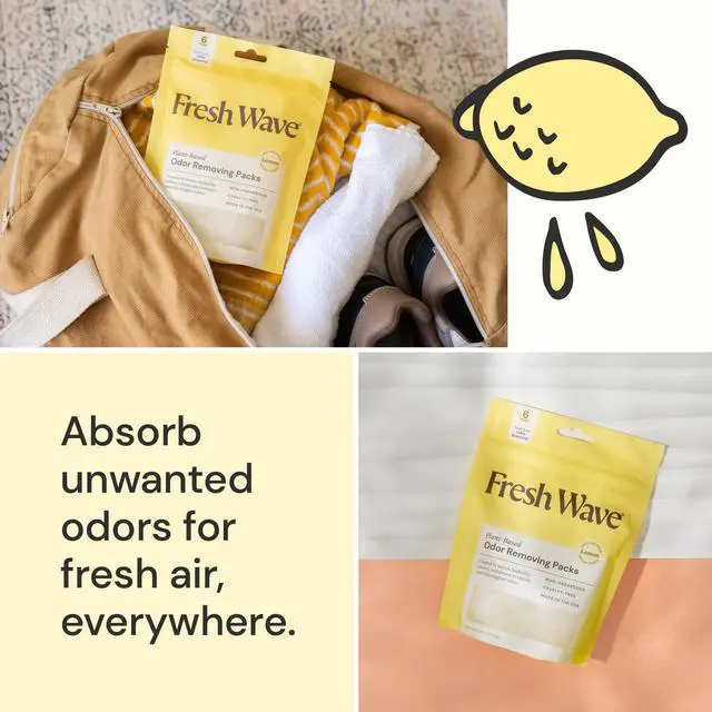Alt view image 3 of 7 - Lemon Odor Eliminating & Deodorizing Packs | Bag of 6 | Safer Odor Relief for Small Spaces | Natural Plant-Based Odor Eliminator | Odor Absorbers for Home