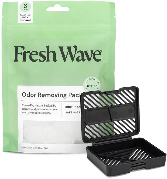 Main image of Original Odor Eliminating & Deodorizing Packs - Bag of 6 & Fresh Pod Case - Safer Odor Relief for Small Spaces, Natural Plant-Based Odor Eliminator, Odor Absorbers for Home