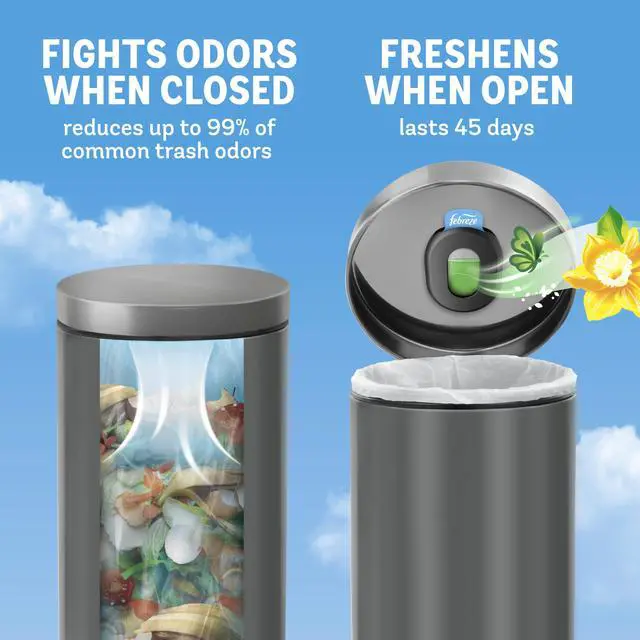 Alt view image 7 of 7 - Trash Odor Fighter, Trash Can Air Freshener, Stick-On Deodorizer for Garbage Cans, Diaper Pails, Works with Scented Trash Bags, Gain Original Scent, 4 Refills (Holder Sold Separately)
