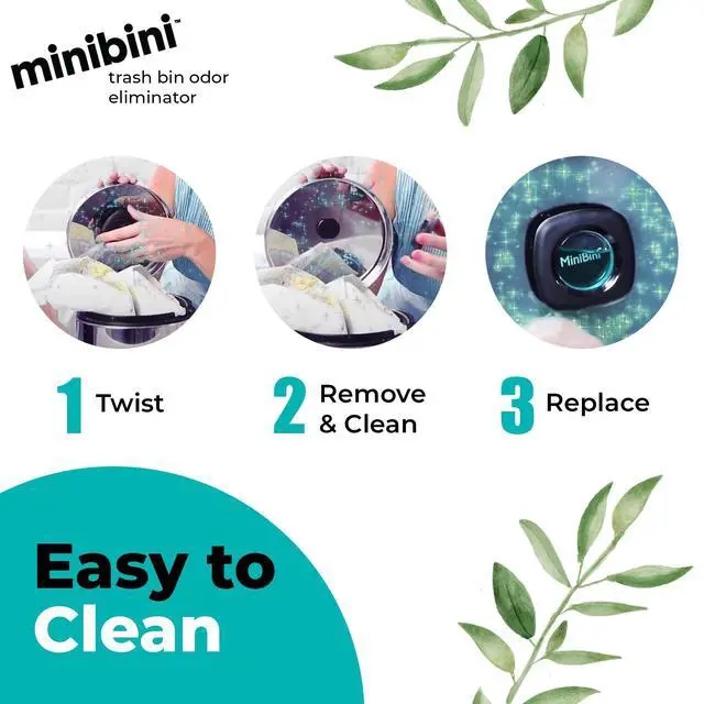 Alt view image 4 of 7 - Minibini Trash Can Deodorizer and Odor Eliminator, Garbage Can Air Freshener and Odor Control Up to 90 Days, Device Plus Refill