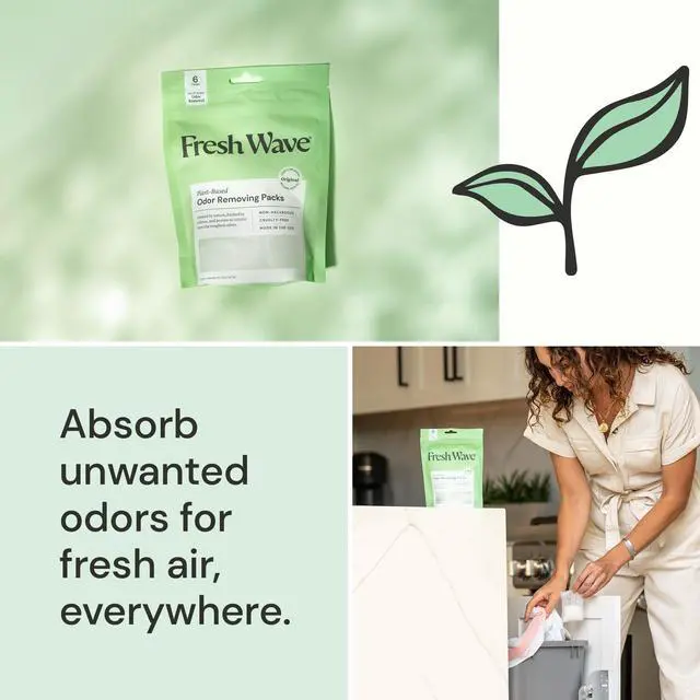 Alt view image 3 of 7 - Odor Eliminating & Deodorizing Packs, Bag of 6 - Safer Odor Relief for Small Spaces, Natural Plant-Based Odor Eliminator, Odor Absorbers for Home