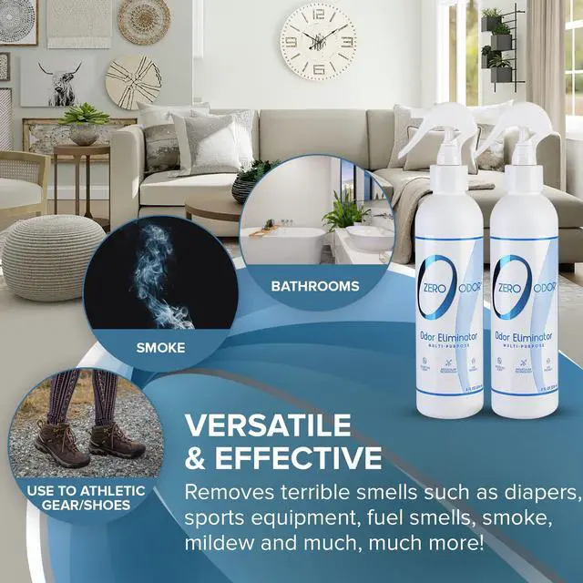 Alt view image 3 of 7 - Multi-Purpose Strong Odor Eliminator for Home, Office, Car, Bathroom, Hotel, Room Deodorizer, and Odor Neutralizer, 8oz Two Pack