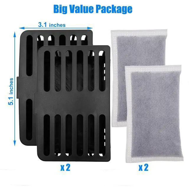 Alt view image 7 of 7 - Trash Can Deodorizer Kit Stick-On Activated Carbon Odor Eliminator