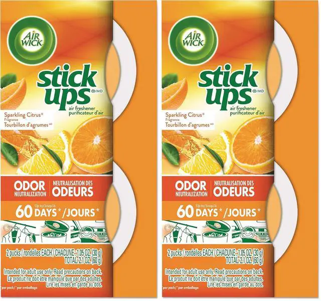 Main image of Stick Ups Air Freshener, Sparkling Citrus | 2 Count | Pack of 2