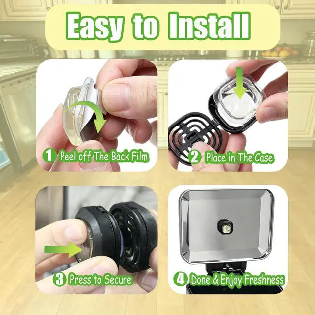 Alt view image 6 of 7 - Deodorizer Pod Kit for Simplehuman and for EKO Stainless Trash Can