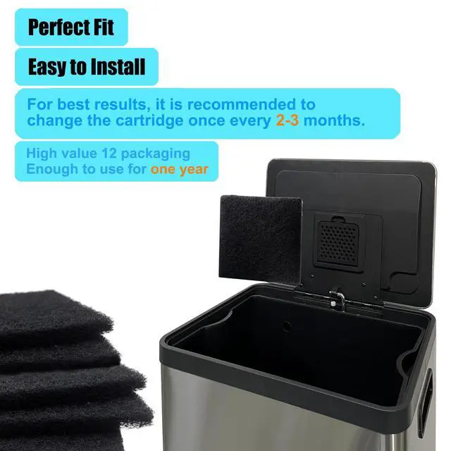 Alt view image 5 of 7 - 12 Pack Odor Absorbing Filter Refills for SIMPLI-MAGIC Trash Cans
