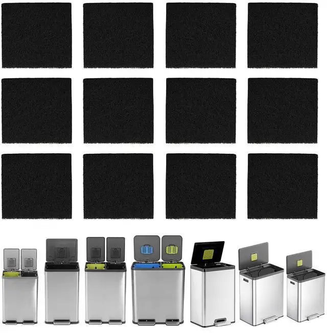 Main image of Trash Can Odor Absorber Filter for Simpli Magic | 12 Pack Trash Can Deodorizer | Carbon Odor Absorber for Garbage Can Deodorizer Outdoor Indoor | Fit EKO Trash Cans