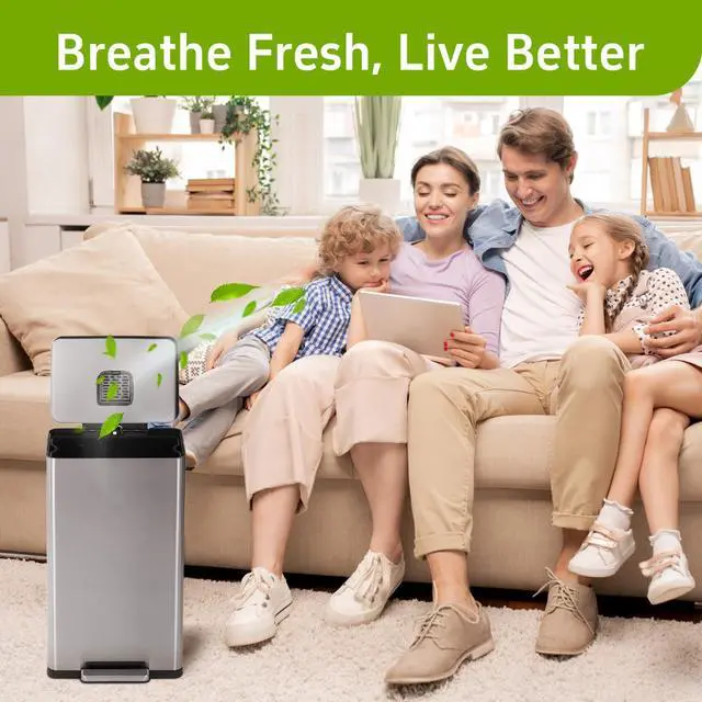 Alt view image 2 of 4 - Trash Can Odor Absorber Filter for Simpli Magic | 12 Pack Trash Can Deodorizer | Carbon Odor Absorber for Garbage Can Deodorizer Outdoor Indoor | Fit EKO Trash Cans