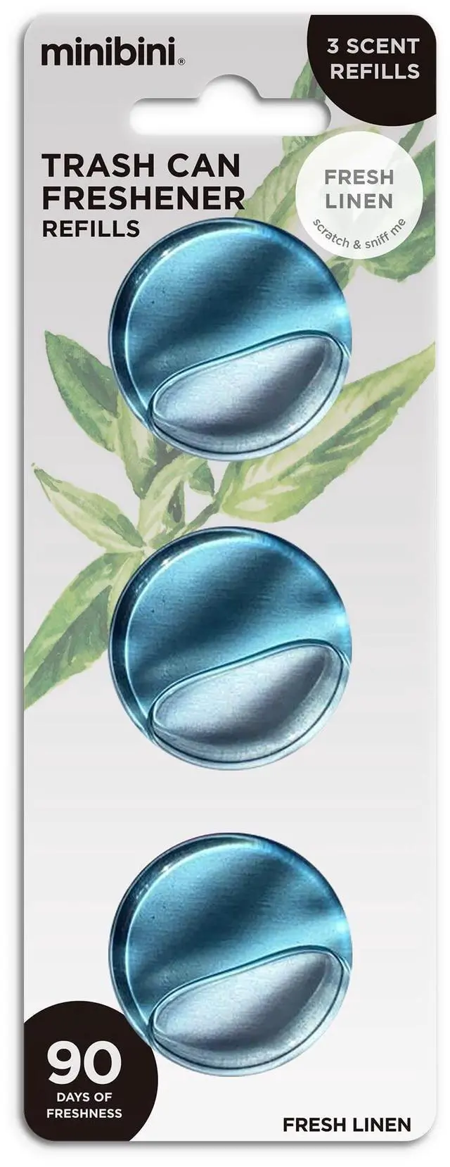Main image of Minibini Trash Can Deodorizer and Odor Eliminator, Garbage Can Air Freshener and Odor Control Up to 30 Days, Refill Pack