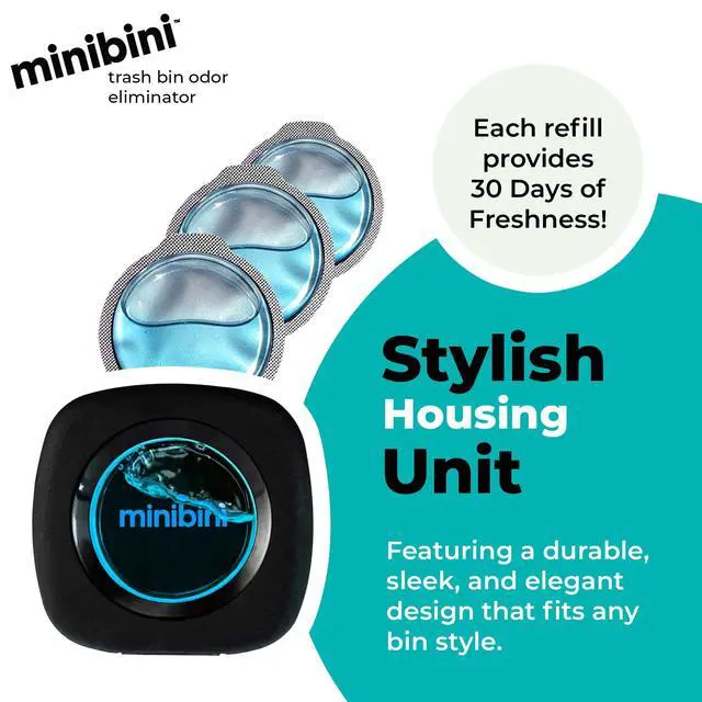 Alt view image 6 of 7 - Minibini Trash Can Deodorizer and Odor Eliminator, Garbage Can Air Freshener and Odor Control Up to 30 Days, Refill Pack
