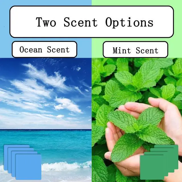 Alt view image 4 of 6 - 8-Pack Universal Stick-On Air Freshener & Deodorizer Pads, Odor Absorbing & Purifying Sheets for Trash Cans, Compost Buckets, Countertop Bins and Recycling Bins
