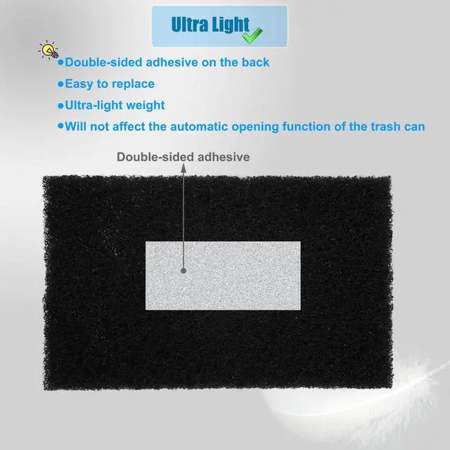 Alt view image 5 of 7 - 12 Pack Universal Stick-on Trash Can Odor Absorbing Filters Refills