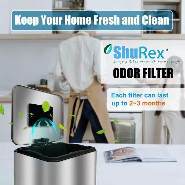 Alt view image 7 of 7 - 12 Pack Universal Stick-on Trash Can Odor Absorbing Filters Refills