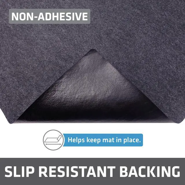 Alt view image 4 of 7 - Premium Under Sink Mat, Waterproof Cabinet Protection Mats for Kitchen & Bathroom, Absorbent Shelf Liners, Slip-Resistant, Non-Adhesive, Machine Washable (USA Made)(24x29)(Charcoal)