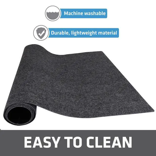 Alt view image 6 of 7 - Premium Under Sink Mat, Waterproof Cabinet Protection Mats for Kitchen & Bathroom, Absorbent Shelf Liners, Slip-Resistant, Non-Adhesive, Machine Washable (USA Made)(24x29)(Charcoal)