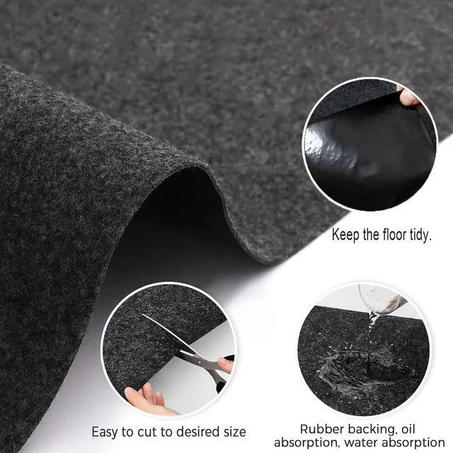 Alt view image 3 of 7 - Oil Spill Mat, 29 * 36in Garage Floor Mat for Under Car, Absorbent Oil Pad, Waterproof Backing Protects Floor(1 Pack)