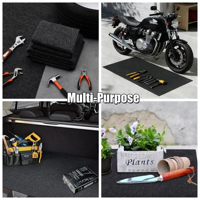 Alt view image 4 of 4 - Heavy Duty Oil Spill Mat, Garage Floor Mat for Under Car, Premium Oil Absorbent Pads, Reusable, Slip-Resistant, Waterproof Rubber Backing Contains Liquids, Protects Garage Floor (XL-36''x60'')