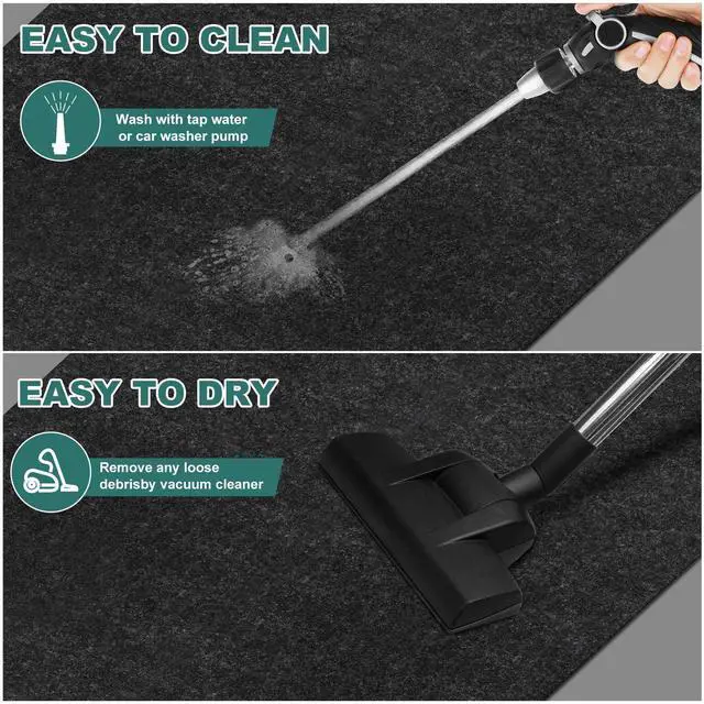 Alt view image 4 of 7 - 36" x 60" Oil Drip Mat for Garage Driveway, Reusable Floor Oil Spill Leak Absorbent Pads for Motorcycle Car Oil Leak Stain Resistant(1pcs)