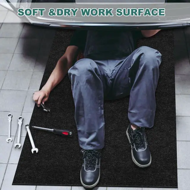 Alt view image 7 of 7 - 36" x 60" Oil Drip Mat for Garage Driveway, Reusable Floor Oil Spill Leak Absorbent Pads for Motorcycle Car Oil Leak Stain Resistant(1pcs)