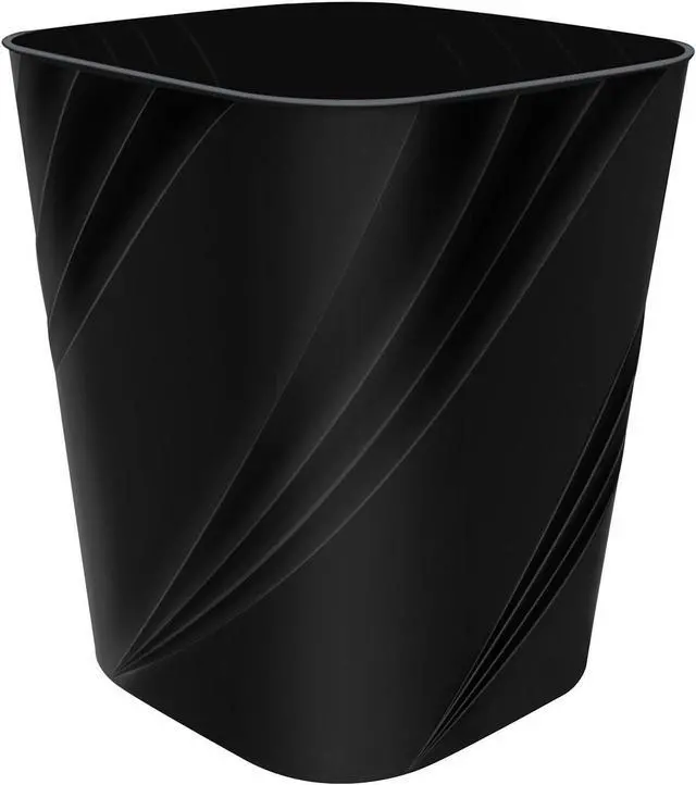 Main image of Small Plastic Trash Can Wastebasket Recycling Bin for Bathroom, Dorm, BedroomHome Office, Garbage Can for Bedroom, Kids Room (1, Black)