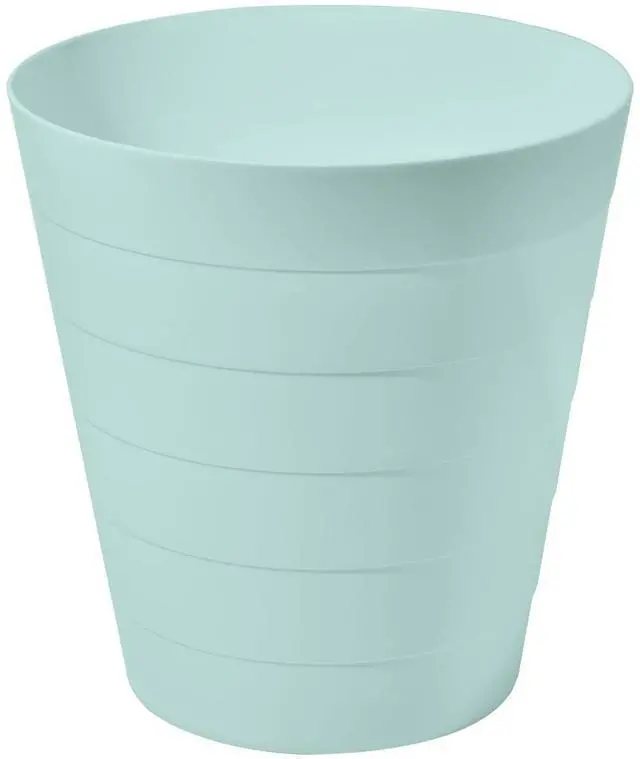 Main image of Small Trash Can - Round Waste Basketbin - 2 Gallon - Green - Bathrooms, Laundry Room, Kitchens, Offices