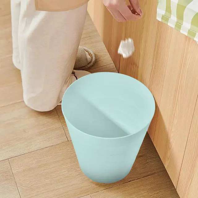 Alt view image 3 of 7 - Small Trash Can - Round Waste Basketbin - 2 Gallon - Green - Bathrooms, Laundry Room, Kitchens, Offices