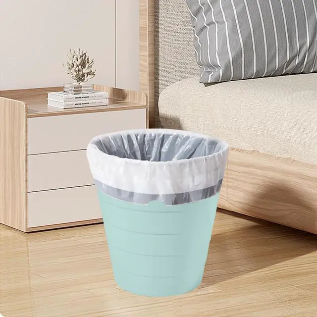 Alt view image 5 of 7 - Small Trash Can - Round Waste Basketbin - 2 Gallon - Green - Bathrooms, Laundry Room, Kitchens, Offices