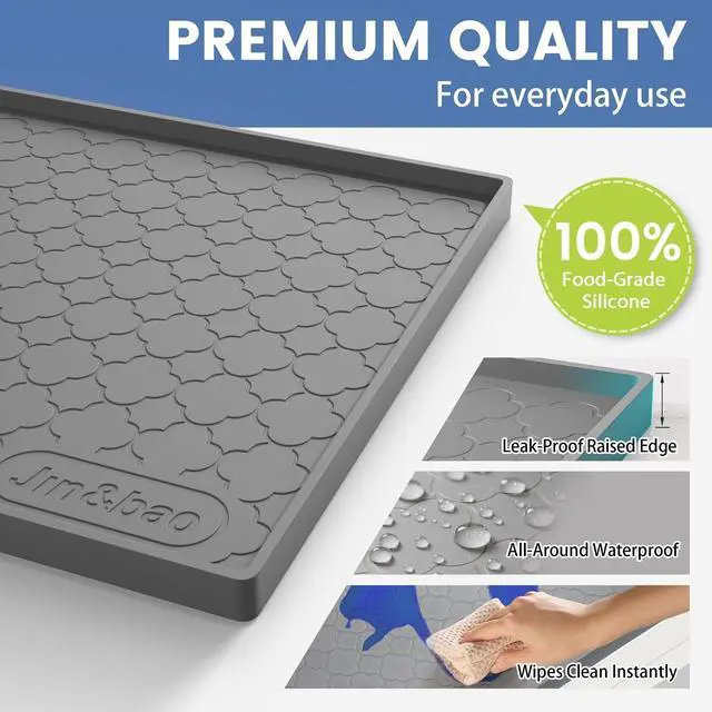 Alt view image 2 of 7 - Under Sink Mat 34" x 22" Waterproof Silicone Cabinet Kitchen Liner