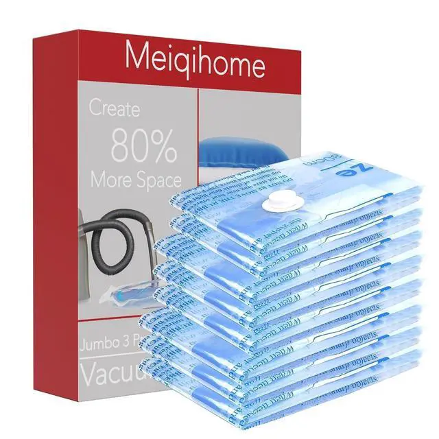 Alt view image 2 of 7 - Vacuum Storage Bags, Space Saver Sealer Bags,Vacuum seal bags for clothing, Pillows, Comforters, Blankets, Bedding,Travel,8 MEDIUM