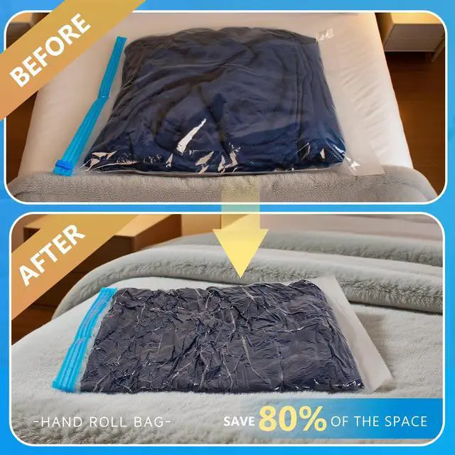 Alt view image 4 of 5 - Compression Bags for Travel - Travel Essentials - 20 Pack Space Saver Bags - No Vacuum Needed - Compression Packing Bags for Cruise Accessories