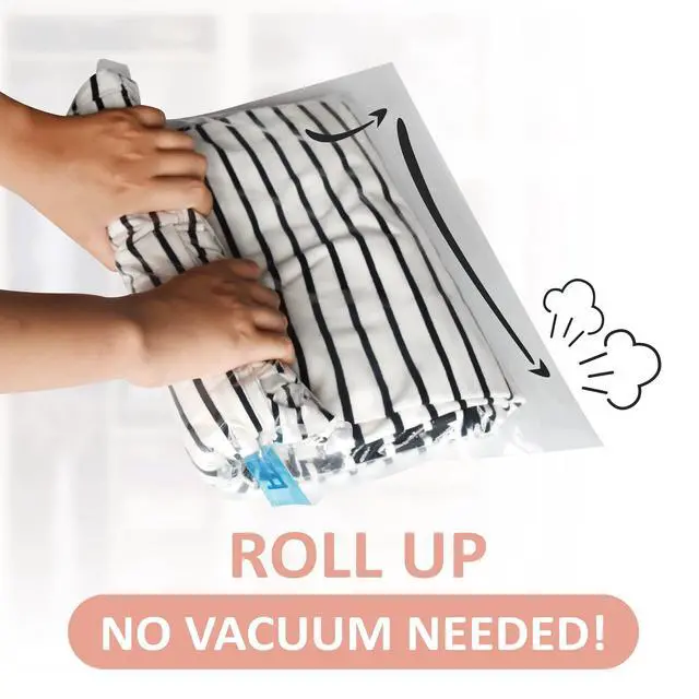 Alt view image 7 of 7 - Compression Bags for Travel - Travel Essentials - 20 Pack Space Saver Bags - No Vacuum Needed - Compression Packing Bags for Cruise Accessories