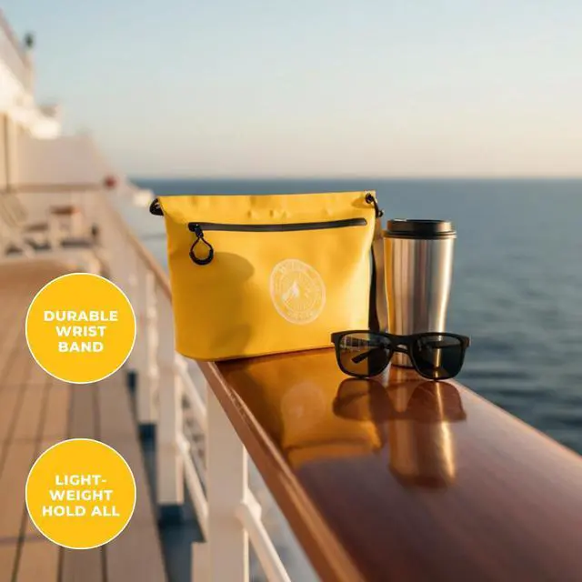 Alt view image 3 of 7 - 3L Waterproof Pouch w/Splashproof Zipper | Bag Orgagnizer | (YLW)