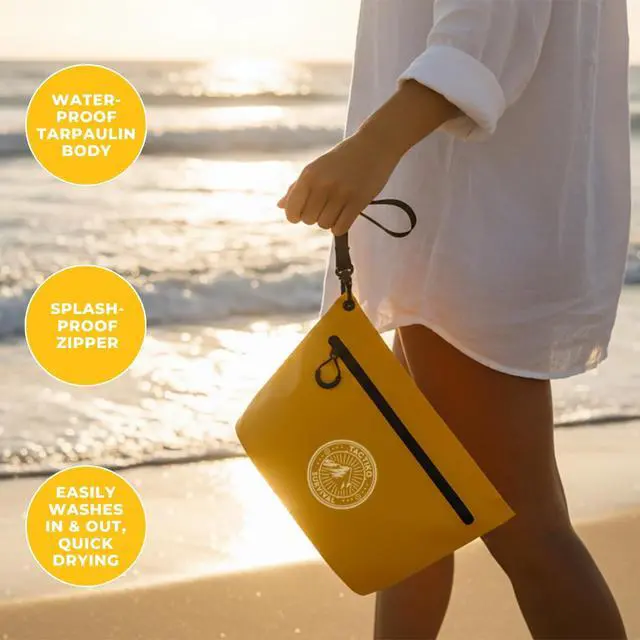 Alt view image 4 of 7 - 3L Waterproof Pouch w/Splashproof Zipper | Bag Orgagnizer | (YLW)