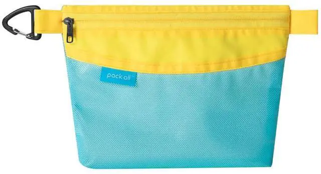 Main image of Water-resistant Material Zipper Pouch, Mesh Zipper Bag for Storage, Travel, Office (Small, Blue)